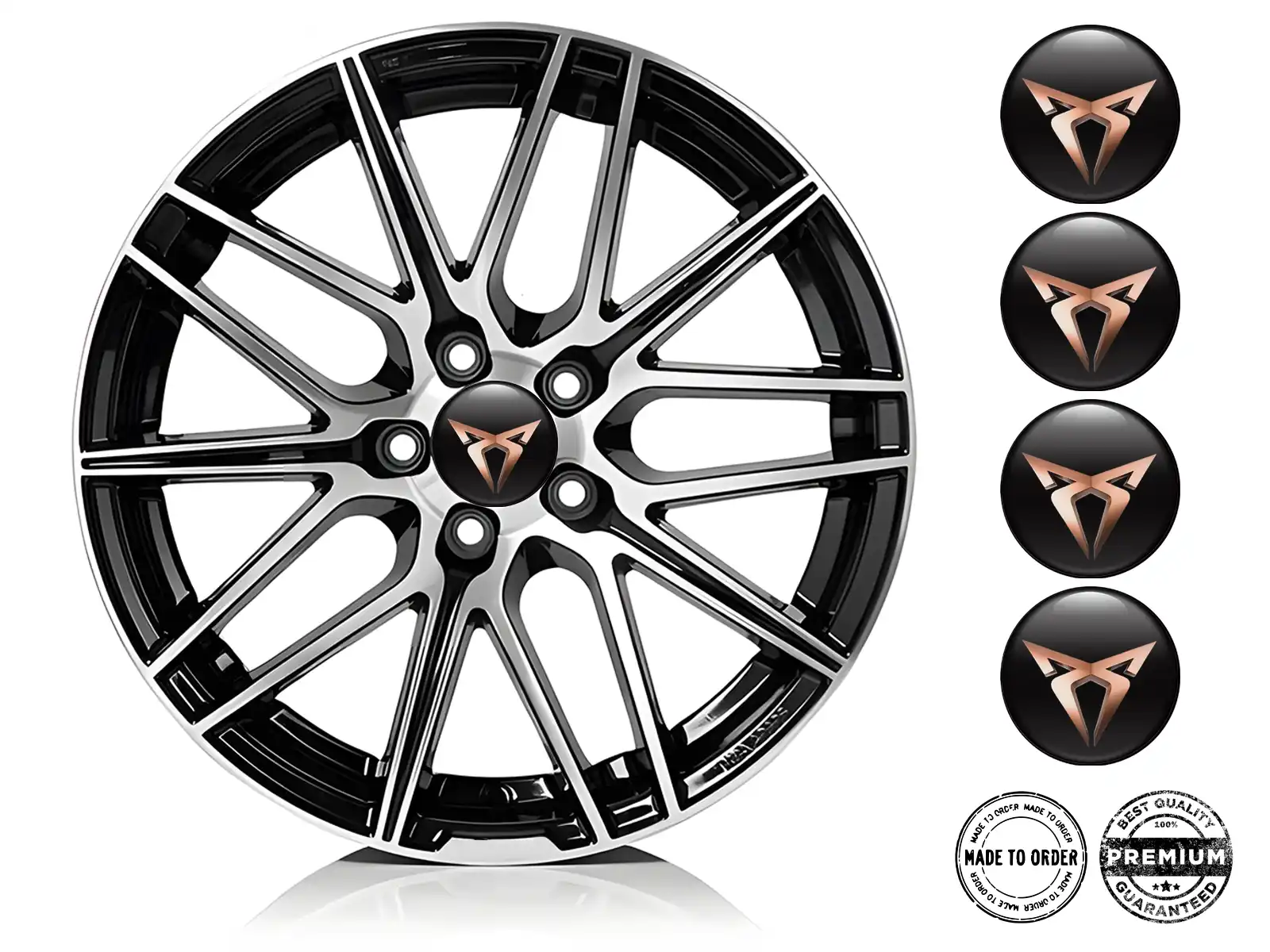Seat Cupra Radembleme Stil Hochwertige Gewölbte Labels